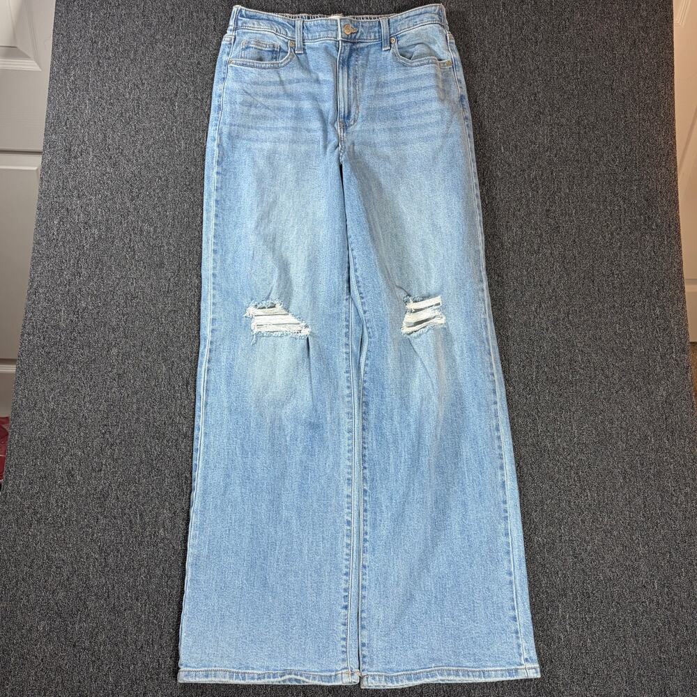 Vintage Y2k No Boundaries Wide Leg Light Wash Baggy Denim Jeans Women's Small